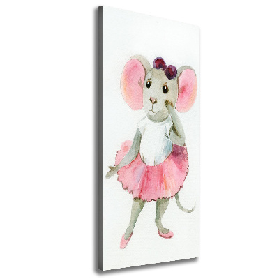 Foto leinwand vertikales Ballerina-Maus