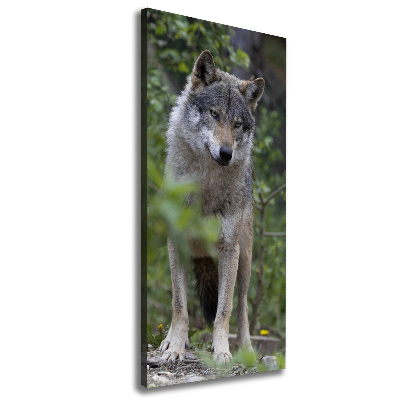 Wandbild vertikales Wolf im Wald