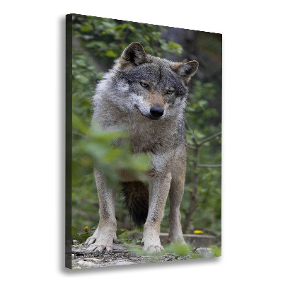 Wandbild vertikales Wolf im Wald