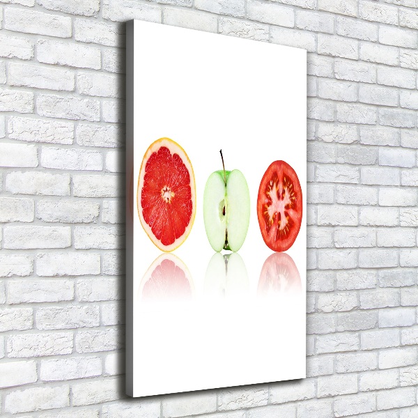 Foto leinwand vertikales Obst und Gemüse