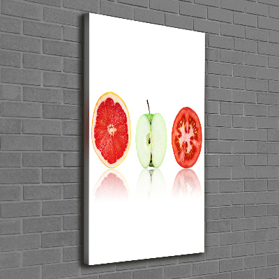 Foto leinwand vertikales Obst und Gemüse