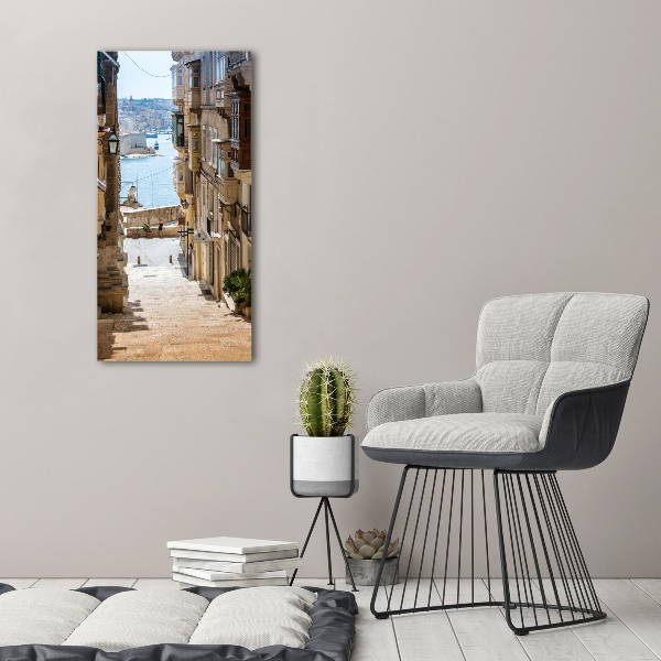 Wandbild vertikales Straßen in Malta