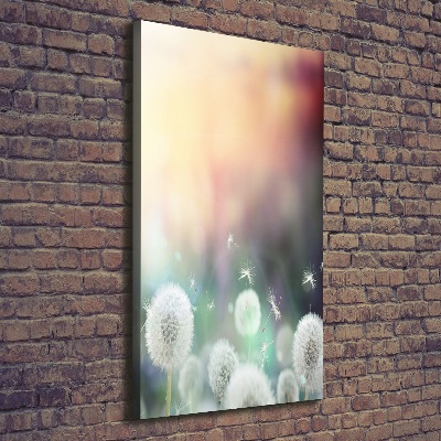 Foto leinwand vertikales Löwenzahn