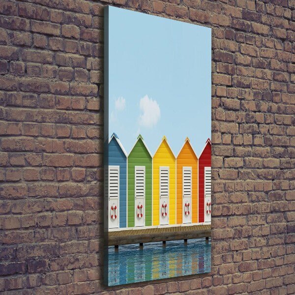 Foto auf leinwand vertikales Strandhütten