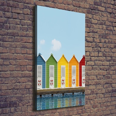Foto auf leinwand vertikales Strandhütten