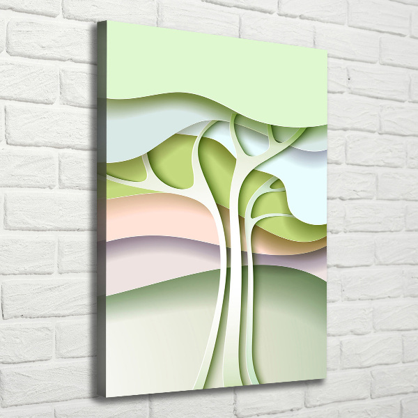 Foto auf leinwand vertikales Abstrakter Baum