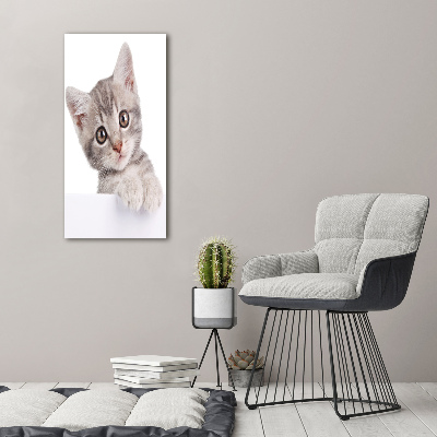 Wandbild vertikales Graue Katze