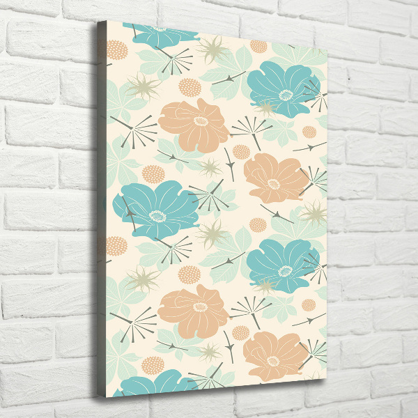 Foto leinwand vertikales Blumenmuster
