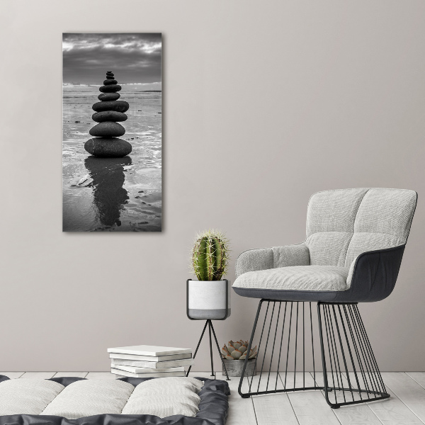 Foto leinwand vertikales Steine ​​am Strand