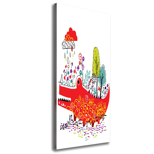 Foto auf leinwand vertikales Krokodil