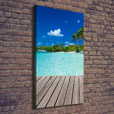 Foto auf leinwand vertikales Tropischer Strand