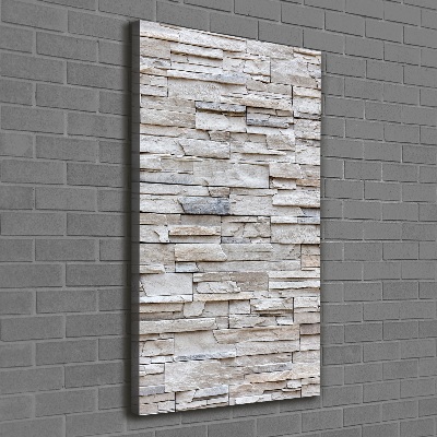 Wandbild vertikales Steinmauer
