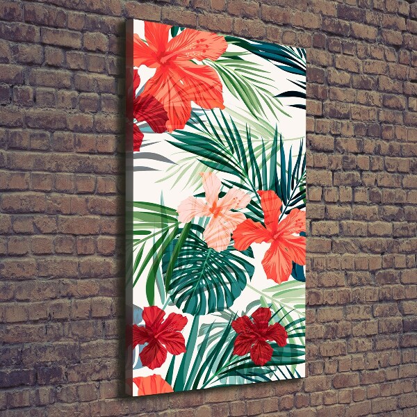 Wandbild vertikales Hawaiianische Blumen