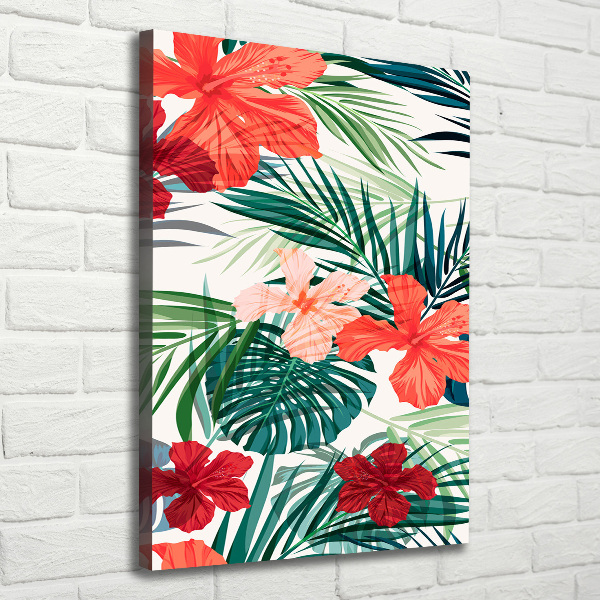 Wandbild vertikales Hawaiianische Blumen