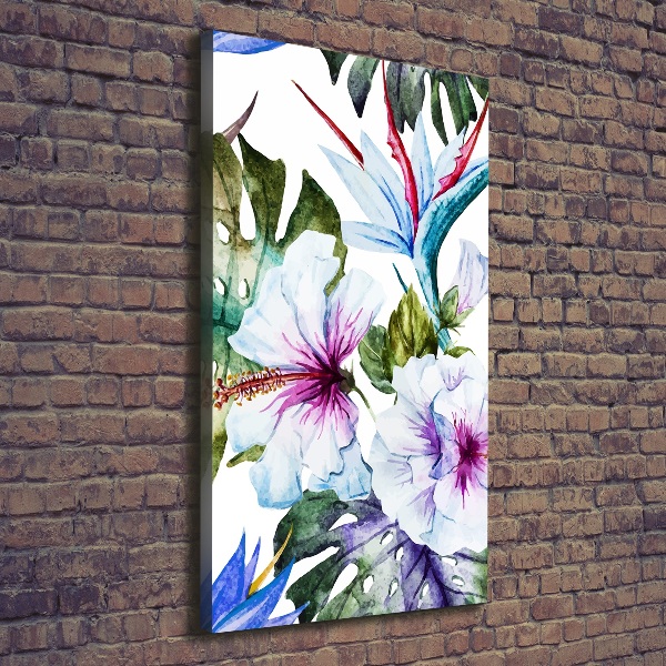 Foto leinwand vertikales Hawaiianische Blumen