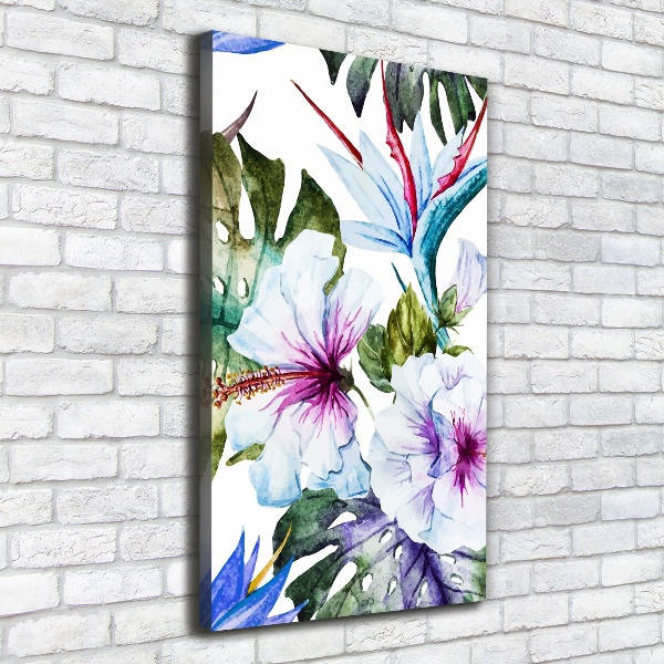 Foto leinwand vertikales Hawaiianische Blumen
