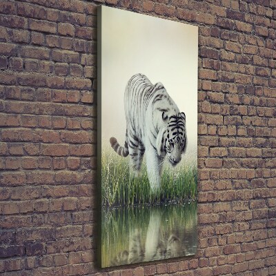 Wandbild vertikales Weißer Tiger