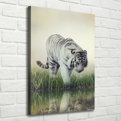 Wandbild vertikales Weißer Tiger