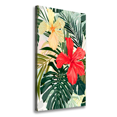 Foto leinwand vertikales Hawaiianische Blumen
