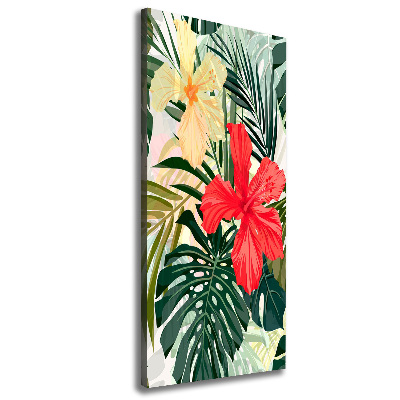 Foto leinwand vertikales Hawaiianische Blumen