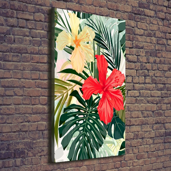 Foto leinwand vertikales Hawaiianische Blumen