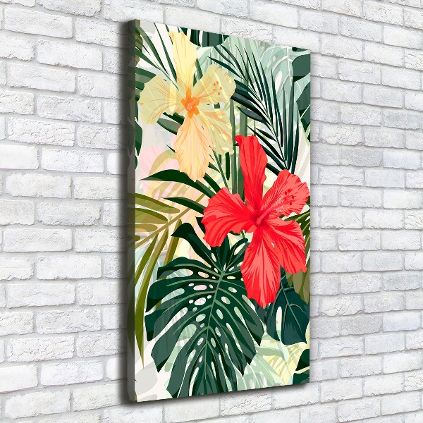 Foto leinwand vertikales Hawaiianische Blumen