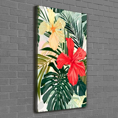 Foto leinwand vertikales Hawaiianische Blumen