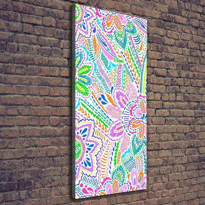 Wandbild vertikales Blumenmuster