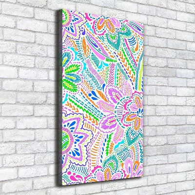 Wandbild vertikales Blumenmuster