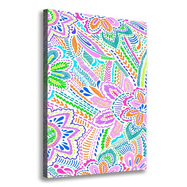 Wandbild vertikales Blumenmuster