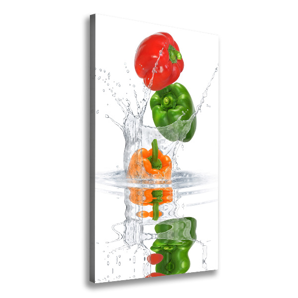 Foto leinwand vertikales Paprika