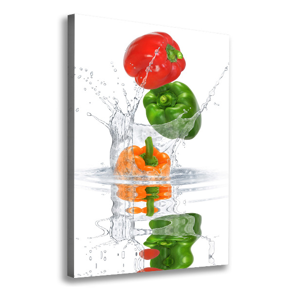 Foto leinwand vertikales Paprika