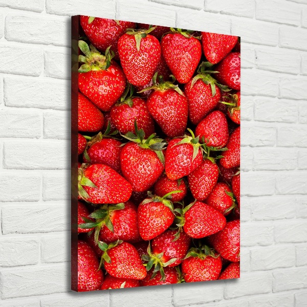 Foto auf leinwand vertikales Erdbeeren