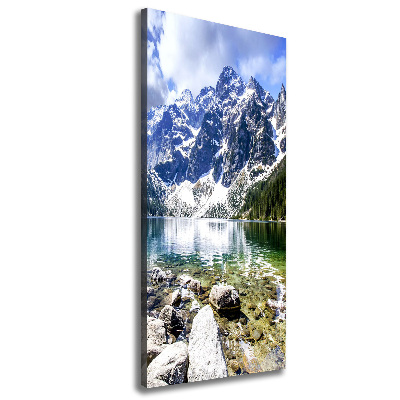 Foto leinwand vertikales Das Meeresauge der Tatra-Berge