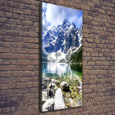 Foto leinwand vertikales Das Meeresauge der Tatra-Berge