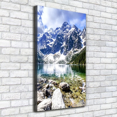 Foto leinwand vertikales Das Meeresauge der Tatra-Berge