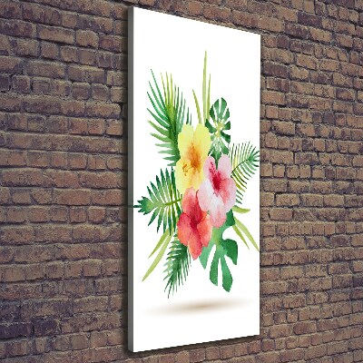 Wandbild vertikales Hawaiianische Blumen