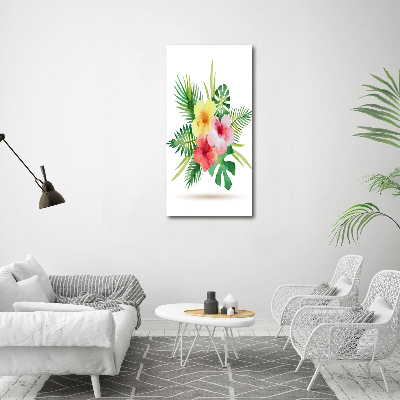 Wandbild vertikales Hawaiianische Blumen