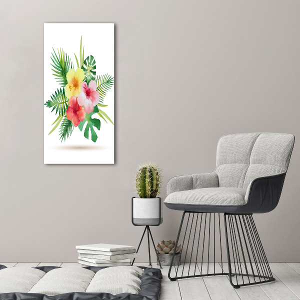 Wandbild vertikales Hawaiianische Blumen