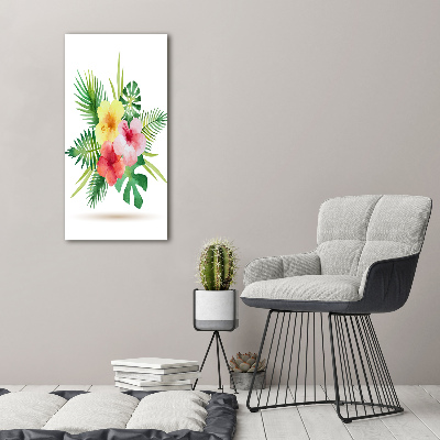 Wandbild vertikales Hawaiianische Blumen