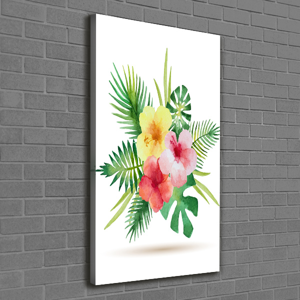 Wandbild vertikales Hawaiianische Blumen