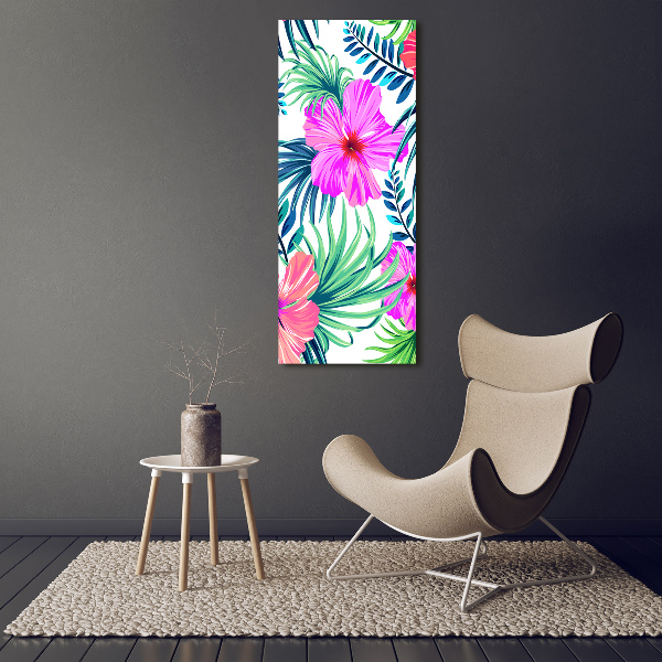 Foto leinwand vertikales Hawaiianische Blumen