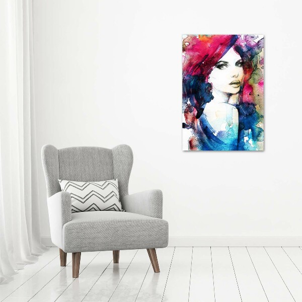 Foto leinwand vertikales Abstrakte Frau