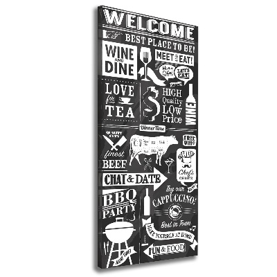 Wandbild vertikales Restaurant