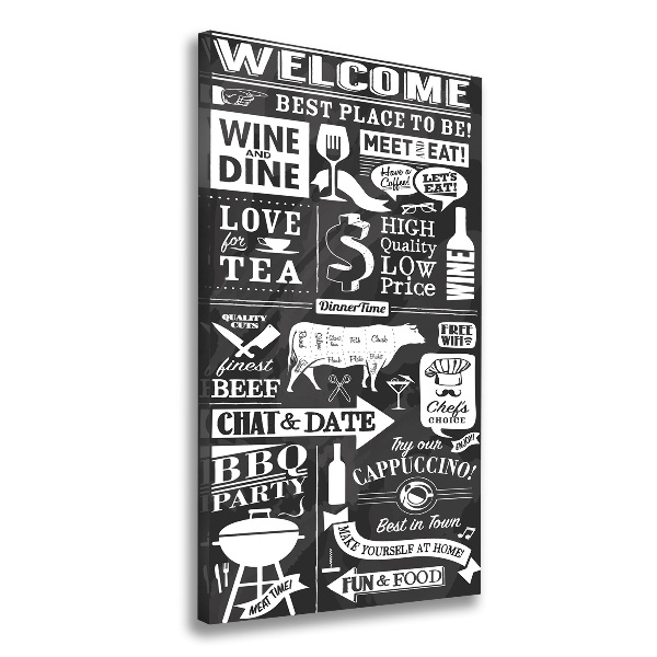 Wandbild vertikales Restaurant