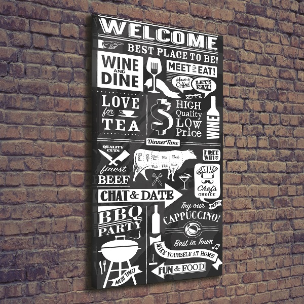 Wandbild vertikales Restaurant