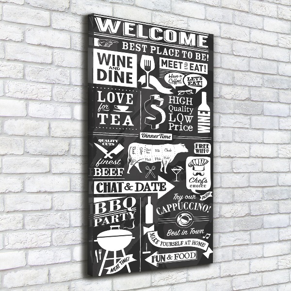 Wandbild vertikales Restaurant