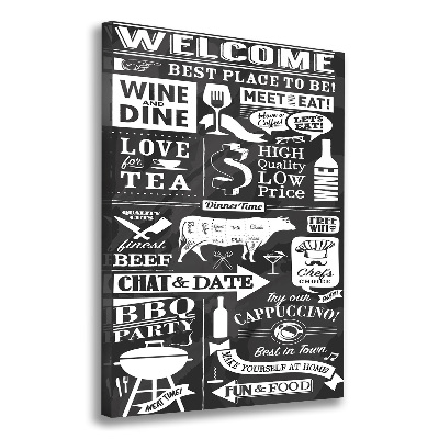 Wandbild vertikales Restaurant