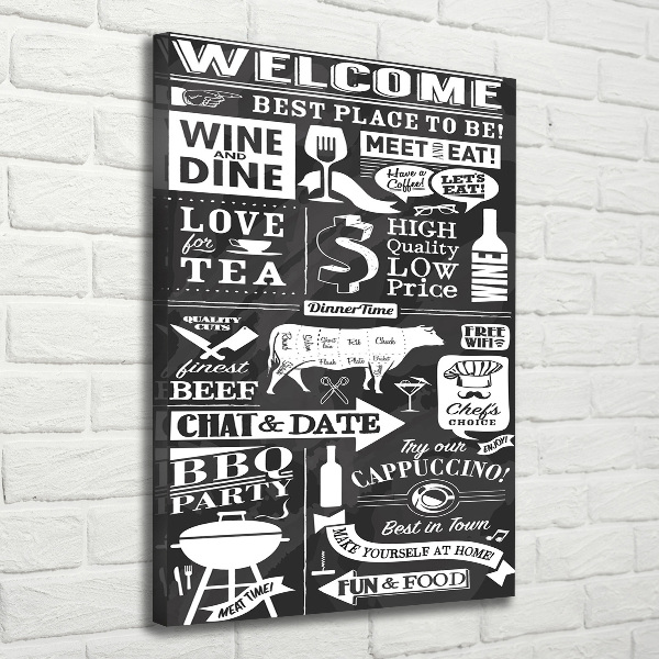 Wandbild vertikales Restaurant