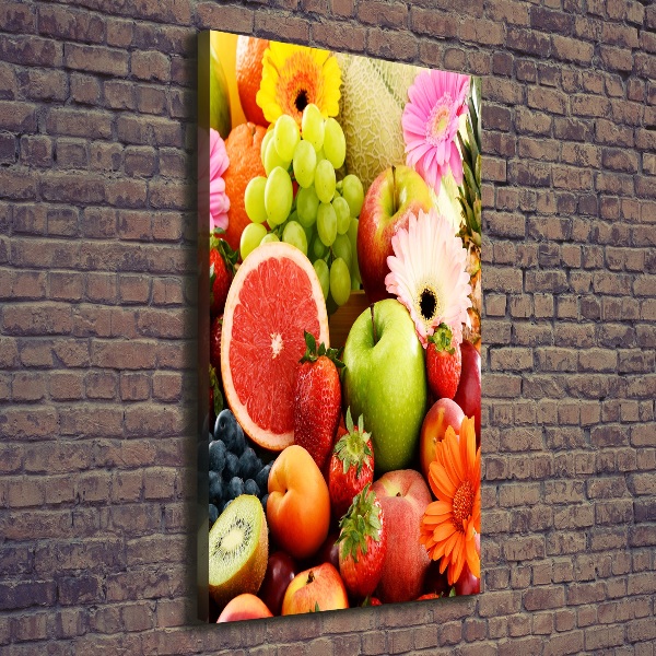 Foto auf leinwand vertikales Früchte und Blüten